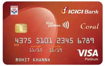 ICICI Bank HPCL Coral Credit Card Visa