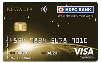 HDFC Bank Regalia Credit Card Visa