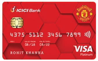 Manchester United Platinum Credit Card By Icici Bank Visa